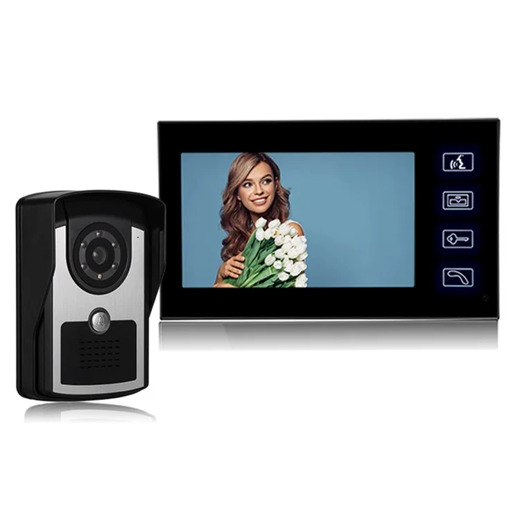 806FC11 7 Inch Color Screen Wired Intercom Video Doorbell System, EU Plug