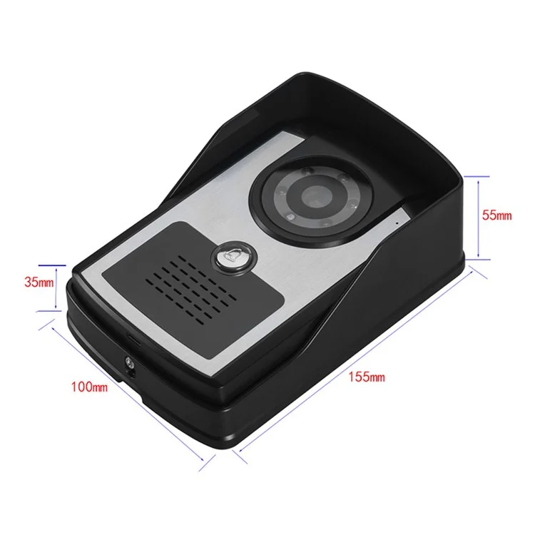 806FC11 7 Inch Color Screen Wired Intercom Video Doorbell System, EU Plug