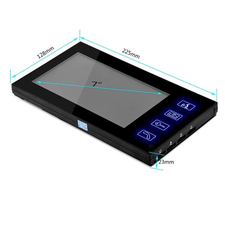 806FC11 7 Inch Color Screen Wired Intercom Video Doorbell System, EU Plug