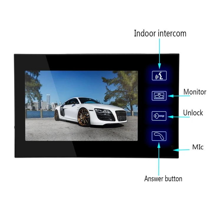 806FC13 1 Camera+3 Monitor EU Plug 7-inch Video Doorbell Intercom Doorphone