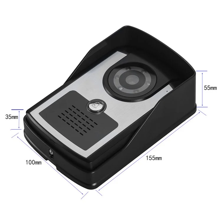 806FC13 1 Camera+3 Monitor EU Plug 7-inch Video Doorbell Intercom Doorphone