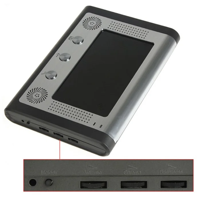 801FA12 1 Camera+2 Monitor EU Plug 7-inch Wired Video Doorbell Intercom Kit