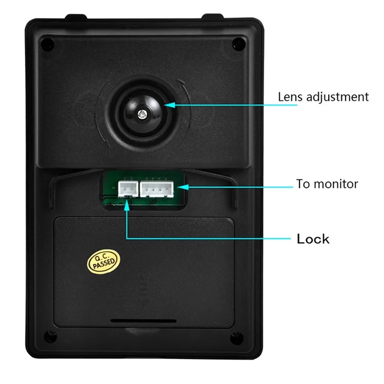 801FA12 1 Camera+2 Monitor EU Plug 7-inch Wired Video Doorbell Intercom Kit