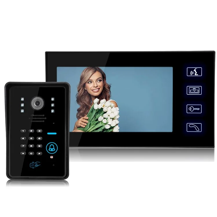 806MJIDS11 1 Camera+1 Monitor EU Plug 7-inch Home Intercom Video Doorbell