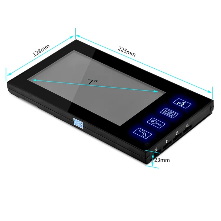 806MJIDS11 1 Camera+1 Monitor EU Plug 7-inch Home Intercom Video Doorbell
