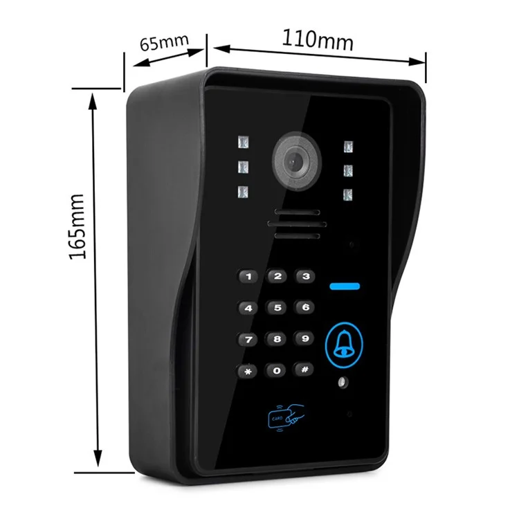 806MJIDS11 1 Camera+1 Monitor EU Plug 7-inch Home Intercom Video Doorbell