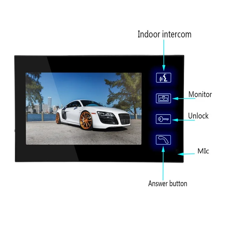 806MJIDS11 1 Camera+1 Monitor EU Plug 7-inch Home Intercom Video Doorbell