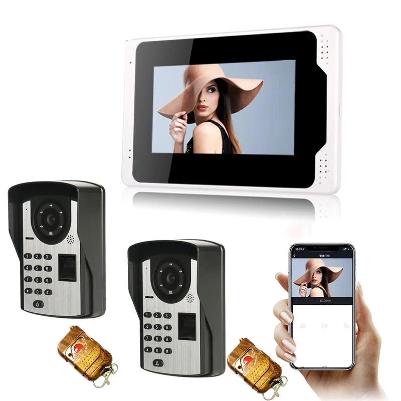 701FD21 Tuya Smart WiFi Visual Doorbell 1080P avec détection de mouvement, enregistrement vidéo, prise UE