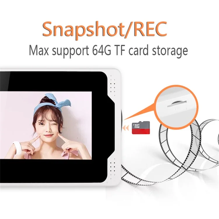 701FD22 Sonnette connectée Tuya Smart 1080P WiFi avec double écran, détection de mouvement, prise UE 