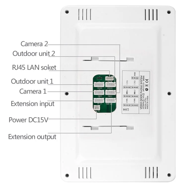 701FD22 Sonnette connectée Tuya Smart 1080P WiFi avec double écran, détection de mouvement, prise UE 