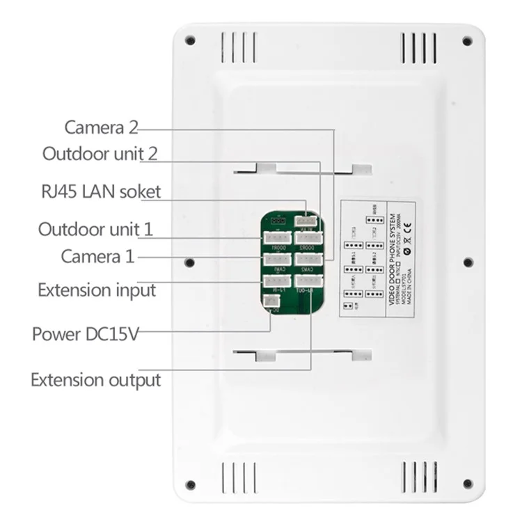 701FD11 1 Indoor Monitor + 1 Doorbell 1080P Camera Password Machine, EU Plug