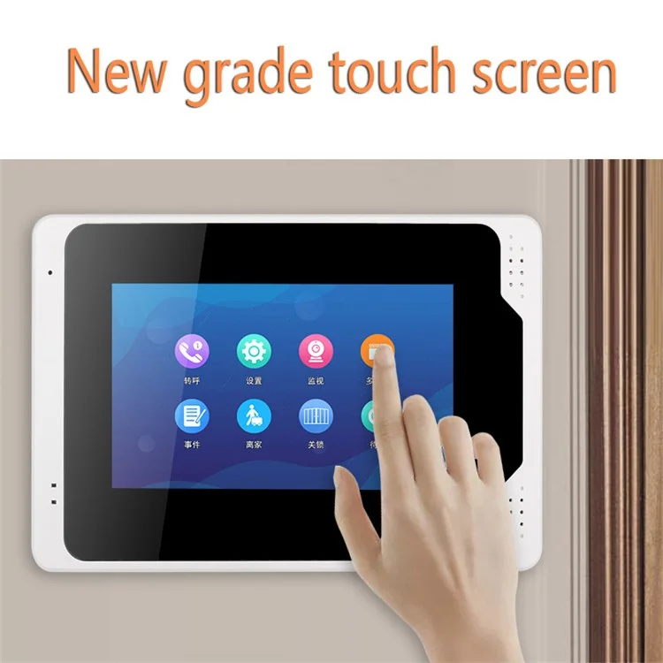 701FD11 1 Indoor Monitor + 1 Doorbell 1080P Camera Password Machine, EU Plug