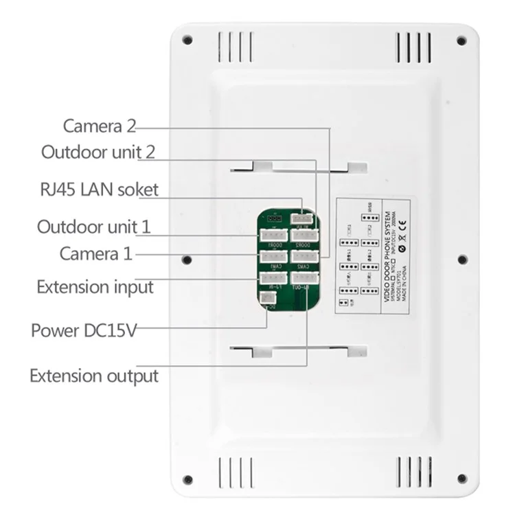 701FD12 2 Monitor interni + 1 Telecamera con tastiera per password 1080P, Spina UE