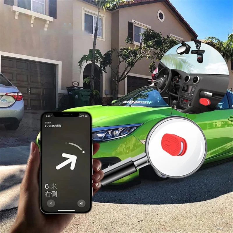 Étui en silicone pour Samsung Galaxy SmartTag2, accessoire de localisation compatible Bluetooth avec couvercle adhésif - Vert assorti