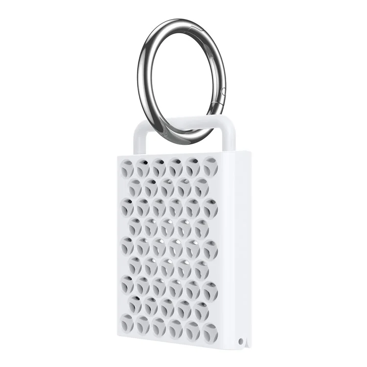 Für Apple AirTag PC-Hartschale Bluetooth-Tracker Anti-Drop-Schutzhülle - Weiß