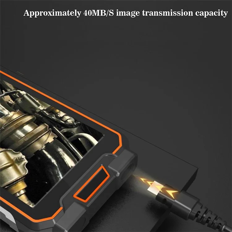 MS20 Endoscopio a 3 lenti con luce LED, display da 5 pollici e cavo da 10 m 