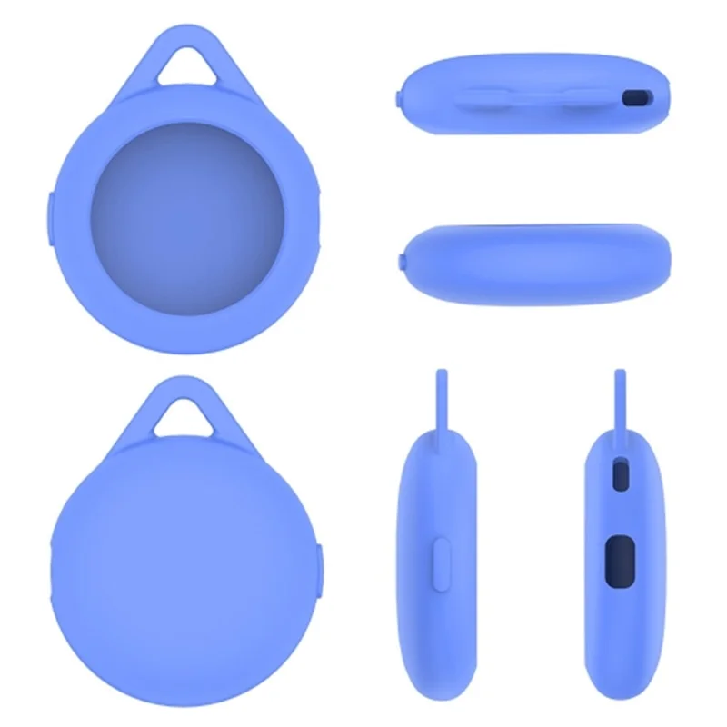 Soft Silicone Case for Pokemon Go Plus+ Anti-scratch Protective Cover with Wrist Strap - Luminous Blue