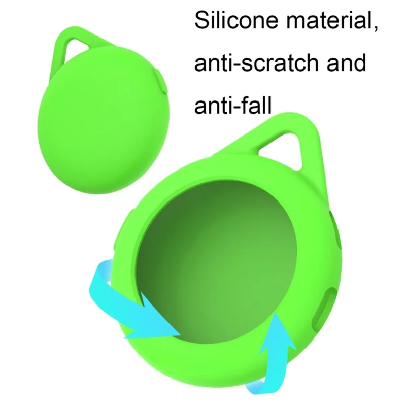 Soft Silicone Case for Pokemon Go Plus+ Anti-scratch Protective Cover with Wrist Strap - Luminous Blue