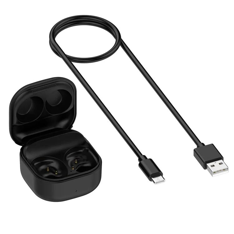 Para Samsung Galaxy Buds fe SM-R400 Cabelo Cabelo de Cabelo de Cabela + Bin - Preto