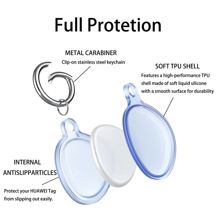 Custodia protettiva impermeabile per localizzatore Bluetooth Huawei Tag - Trasparente in TPU