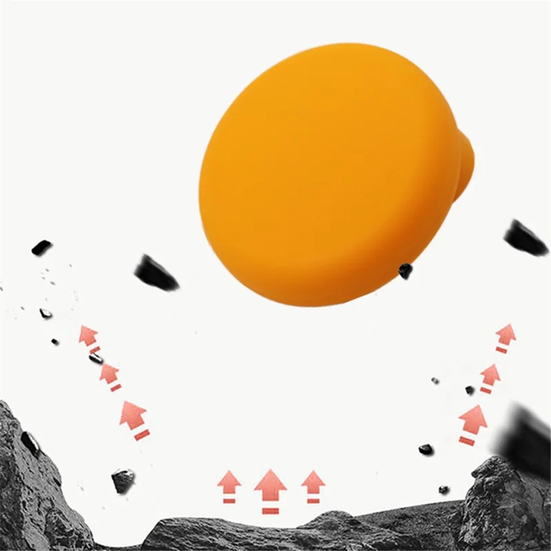 Protective Case for Apple Airtag Brooch Style Kids Pets Bluetooth-compatible Tracker Silicone Cover - Yellow