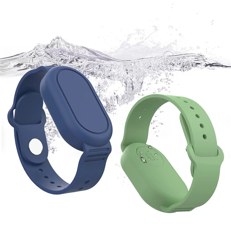 Braccialetto in silicone impermeabile per Samsung Galaxy SmartTag 2 Bluetooth Tracker Custodia protettiva - Verde
