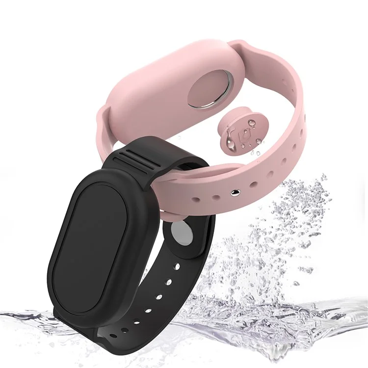 Waterproof Silicone Wristband for Samsung Galaxy SmartTag 2 Bluetooth-compatible Tracker Protective Case - Pink