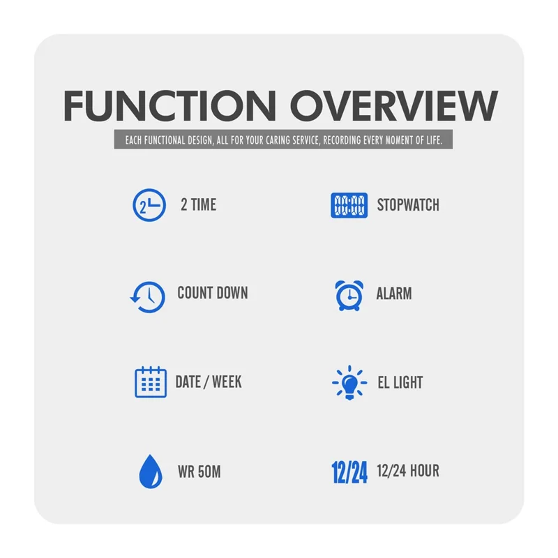 SKMEI 2156 Students Electronic Watch 12  /  24H Multifunction Wristwatch - White