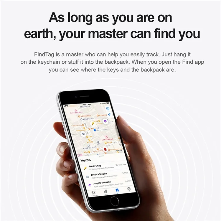 G6 Wireless Key Wallet Luggage Finder Smart Global Tracking Locator (with Find My Certification) - White