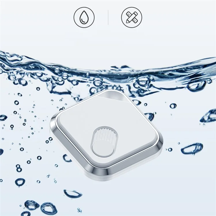 M2 Bluetooth-compatible Tracker Car Key Anti-Loss Finder Locator Device (Find My Certificated) - White / Silver