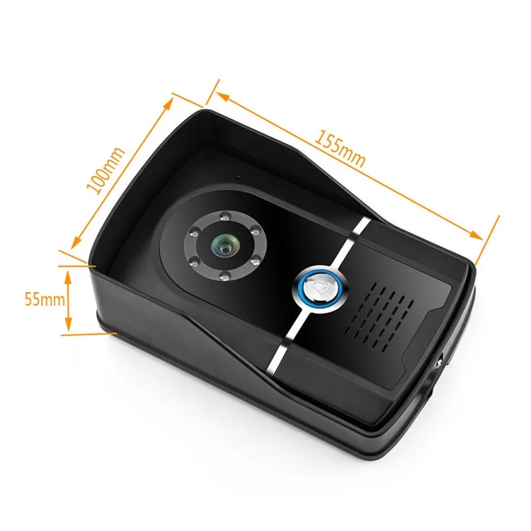 806FG11 7-inch Monitor Electronic Video Viewer Door Bell Night Vision Camera Smart Doorbell, US Plug