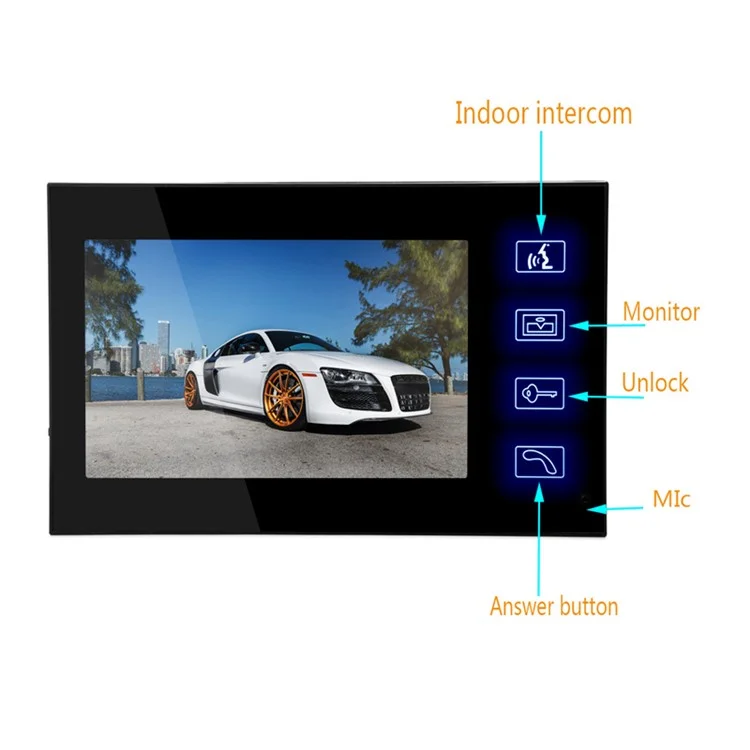 806FG11 7-inch Monitor Electronic Video Viewer Door Bell Night Vision Camera Smart Doorbell, US Plug