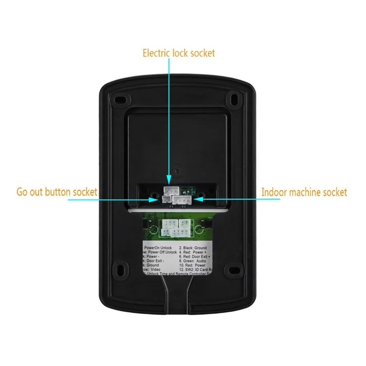810FC11 7-inch Video Viewer Door Bell Camera Home Security Smart Doorbell, US Plug