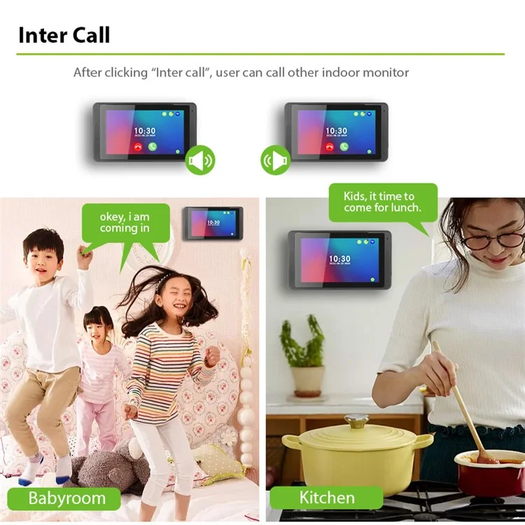 702MJID11 7-inch Monitor Tuya App WiFi Doorbell RFID Card Unlock 1080P Visual Doorbell, US Plug