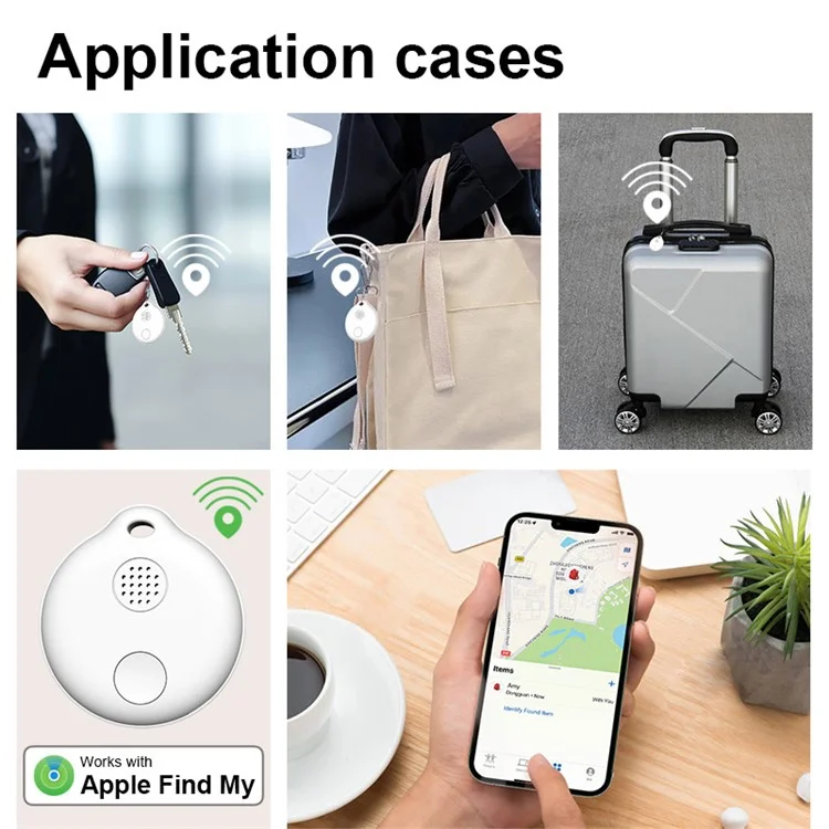 FD01-P Bluetooth-compatible Anti-lost Device Wireless Key Finder (FindMy Certified) - Black