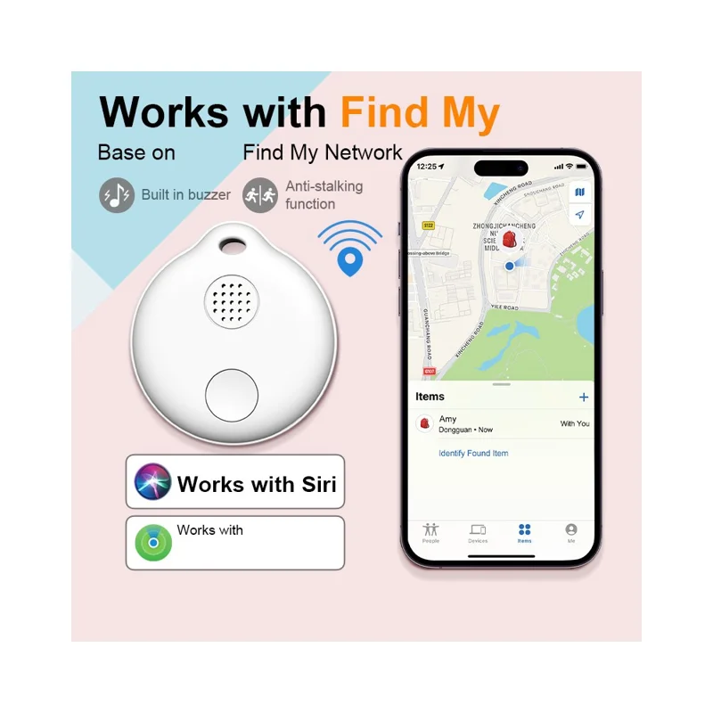 FD01-P Bluetooth-compatible Keychain Tracker Anti-lost Device Wireless Key Finder for iOS - Blue