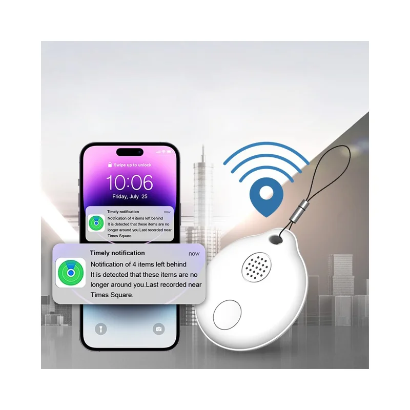 FD01-P Bluetooth-compatible Keychain Tracker Anti-lost Device Wireless Key Finder for iOS - Blue