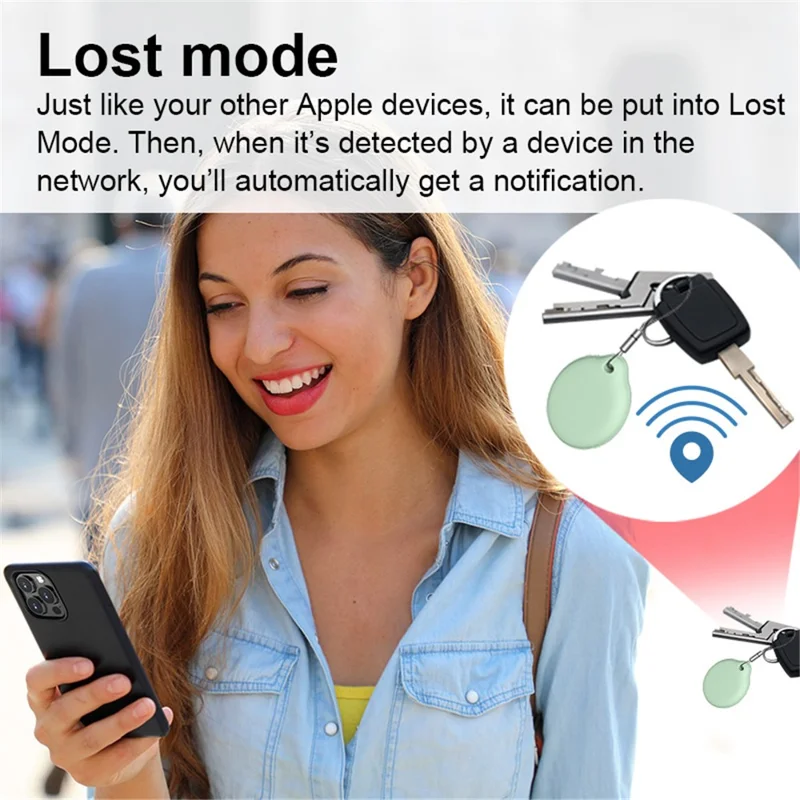 FD01-P Bluetooth-compatible Keychain Tracker Anti-lost Device Wireless Key Finder for iOS - Blue