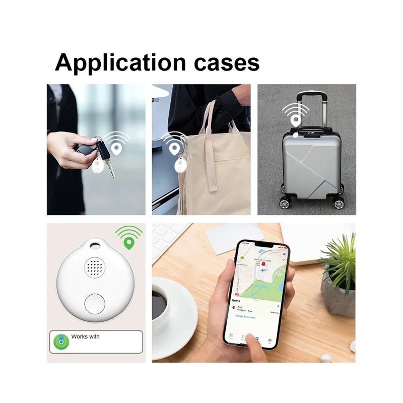 FD01-P Bluetooth-compatible Keychain Tracker Anti-lost Device Wireless Key Finder for iOS - Blue