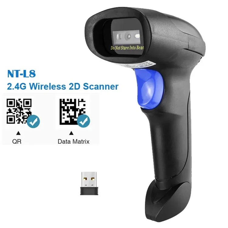 NETUM L8 Scanner Portátil Sem Fio 2.4G para Leitura de Códigos de Barras e QR Code para Pagamento Móvel