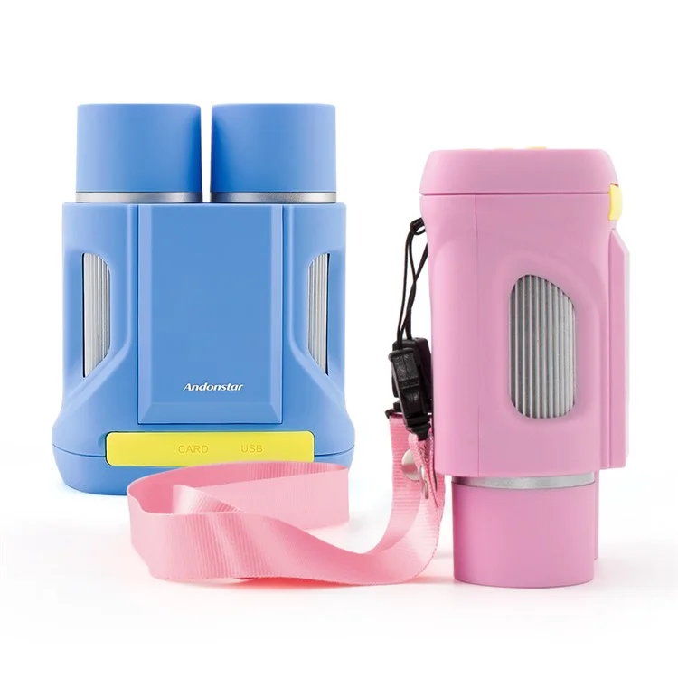 ANDONSTAR AD122 Kids Microscope Telescope 2 inch Digital Camera Handheld Microscope Binoculars - Blue