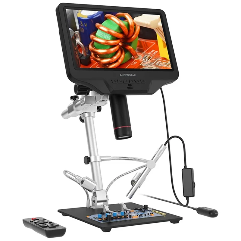 ANDONSTAR AD409-Pro ES 10 inch Microscope Endoscope Inspection Camera Borescope Biological Microscope Kit - UK Plug