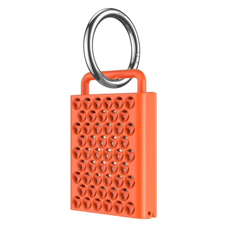 For AirTag PC Keychain Holder Case Screw Full Cover GPS Tracker for Childdren, Elderly, Pet - Orange