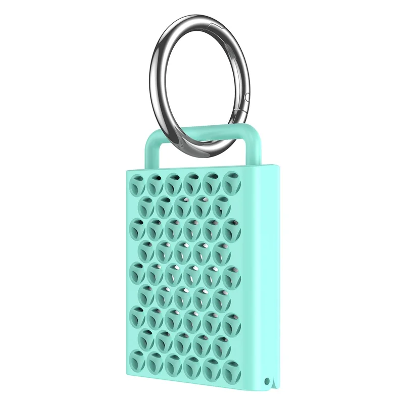 For AirTag PC Keychain Holder Case Screw Full Cover GPS Tracker for Childdren, Elderly, Pet - Mint Green