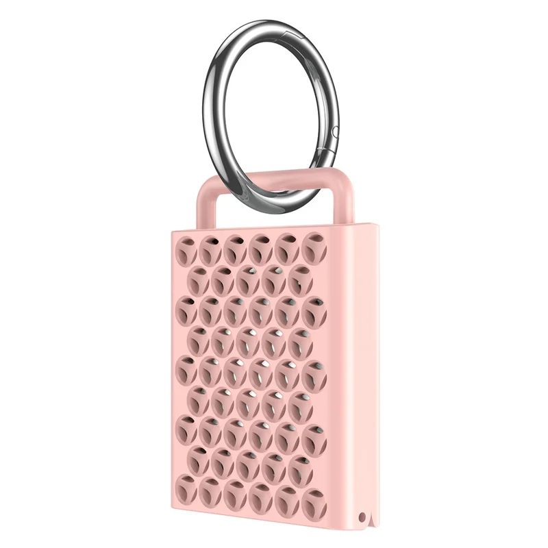 For AirTag PC Keychain Holder Case Screw Full Cover GPS Tracker for Childdren, Elderly, Pet - Pink