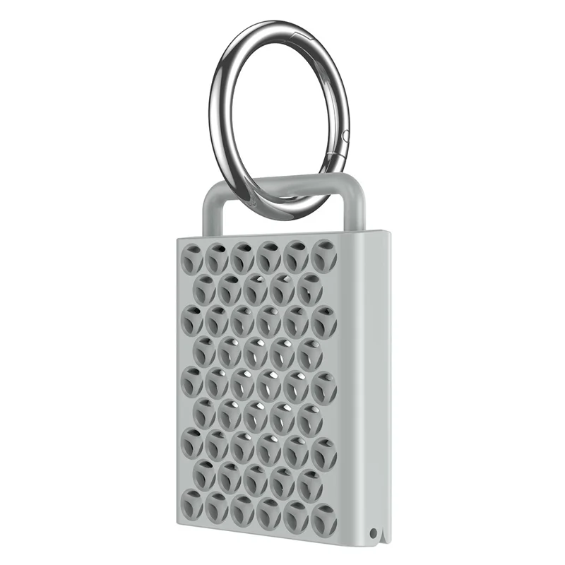 For AirTag PC Keychain Holder Case Screw Full Cover GPS Tracker for Childdren, Elderly, Pet - Grey