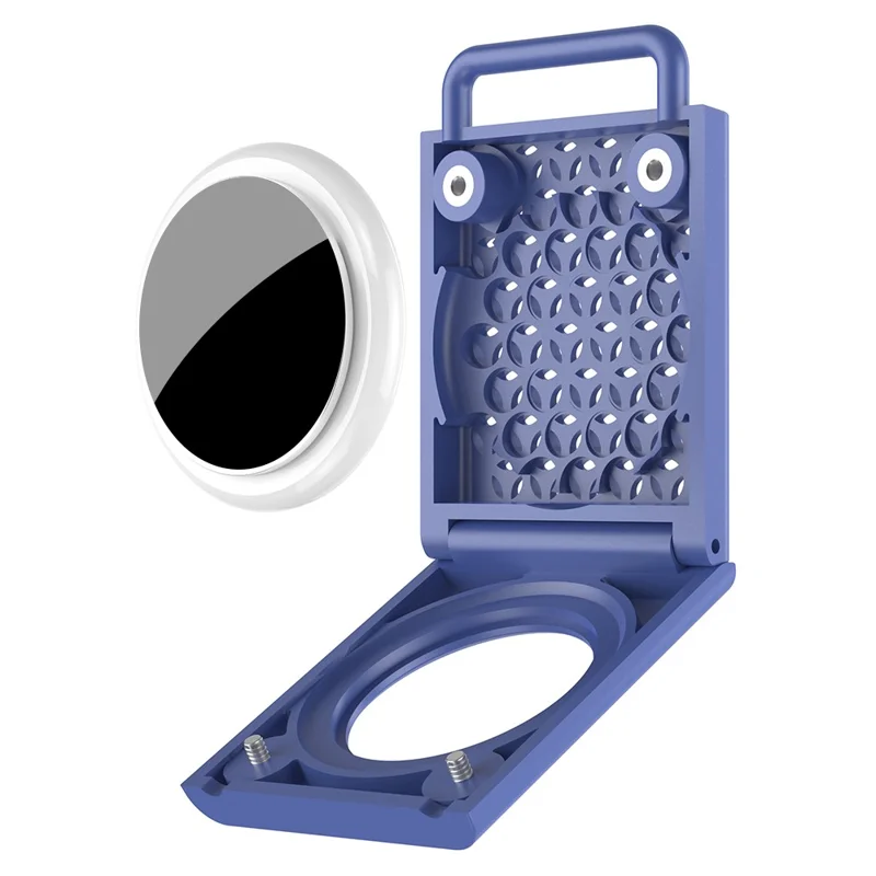 For AirTag PC Keychain Holder Case Screw Full Cover GPS Tracker for Childdren, Elderly, Pet - Blue