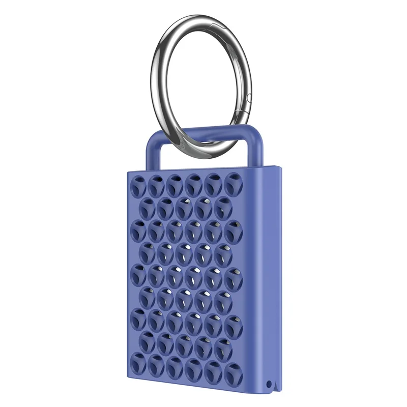 For AirTag PC Keychain Holder Case Screw Full Cover GPS Tracker for Childdren, Elderly, Pet - Blue