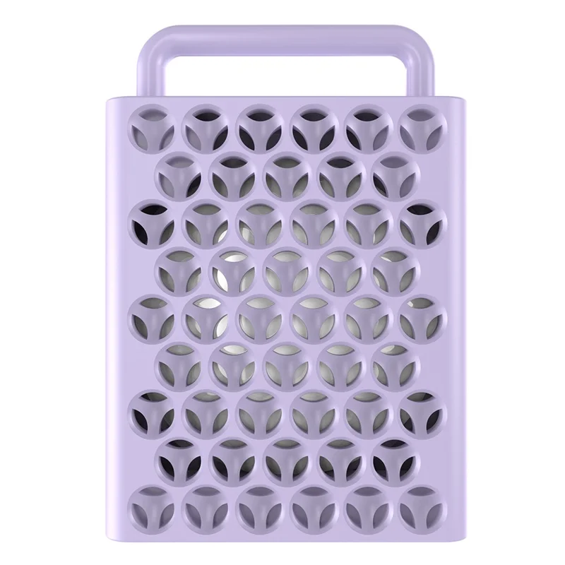 For AirTag PC Keychain Holder Case Screw Full Cover GPS Tracker for Childdren, Elderly, Pet - Purple