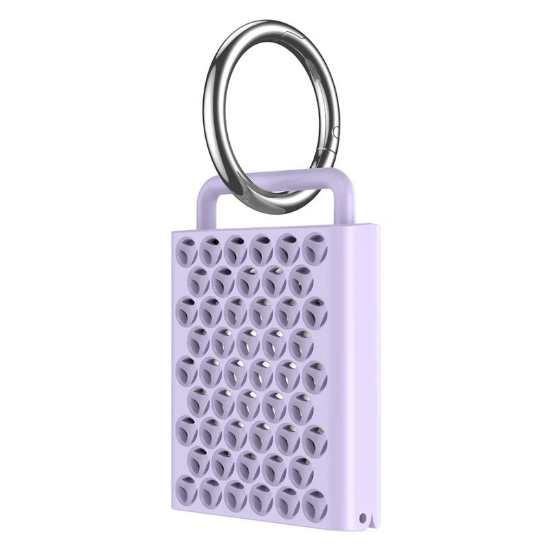 For AirTag PC Keychain Holder Case Screw Full Cover GPS Tracker for Childdren, Elderly, Pet - Purple